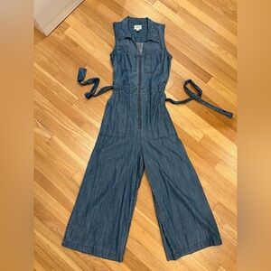 J Crew Chambray Sleeveless Jumpsuit